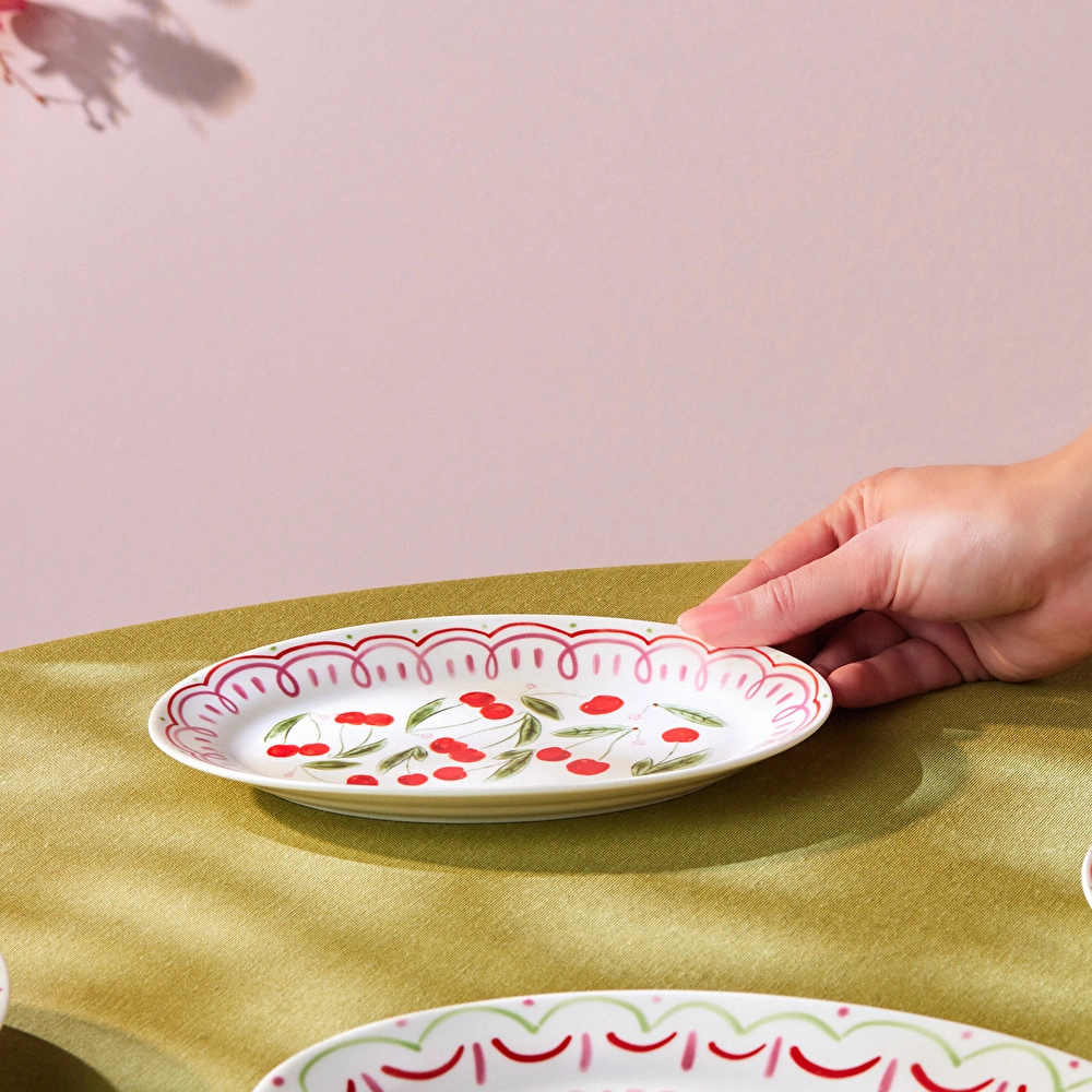 Karaca Cherry Time Kayık Tabak 20 cm görseli 3