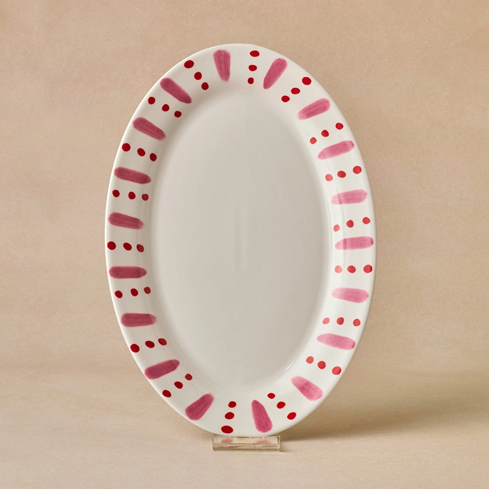 Karaca Cherry Time Kayık Tabak 30 cm görseli 1