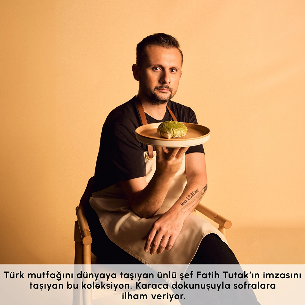 Karaca x TURK Fatih Tutak Red Carpet Earth Collection 57 Parça 12 Kişilik Yemek Takımı görseli 3