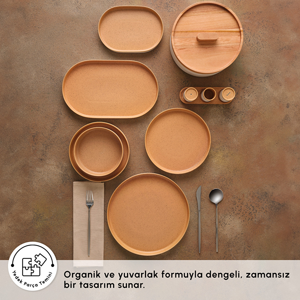 Karaca x TURK Fatih Tutak Red Carpet Earth Collection 57 Parça 12 Kişilik Yemek Takımı görseli 6