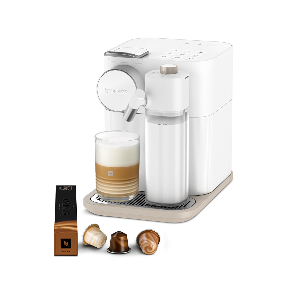 Nespresso F541 Gran Latissima, Travel Mug, Lungo Bardak ve Kahve Kapsülü ile Sevgililer Günü Özel Set Beyaz görseli 3