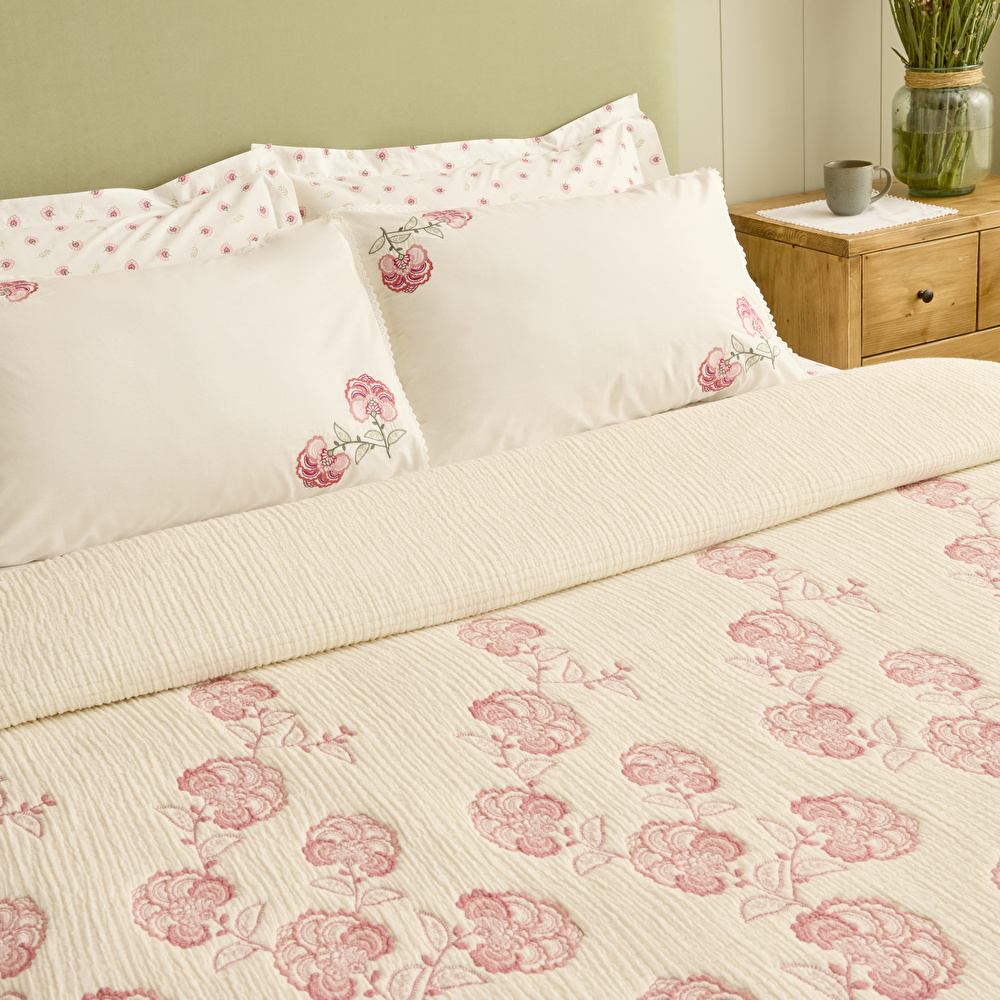 Karaca Home Lioren %100 Pamuk Nish Set Çift Kişilik Pike Takımı Multicolour görseli 4