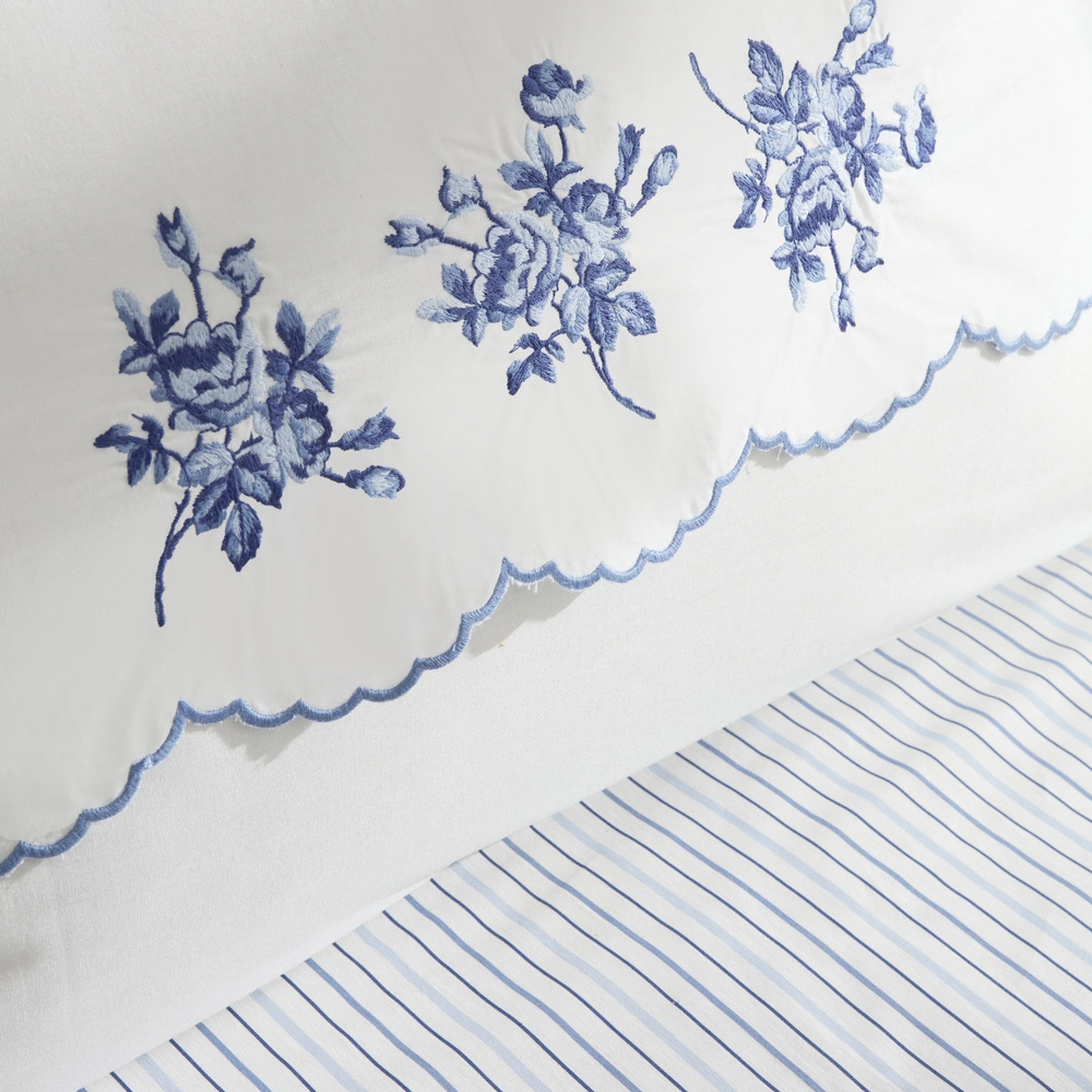 Karaca Home Virelle %100 Pamuk Nish Set Çift Kişilik Pike Takımı Mavi görseli 7