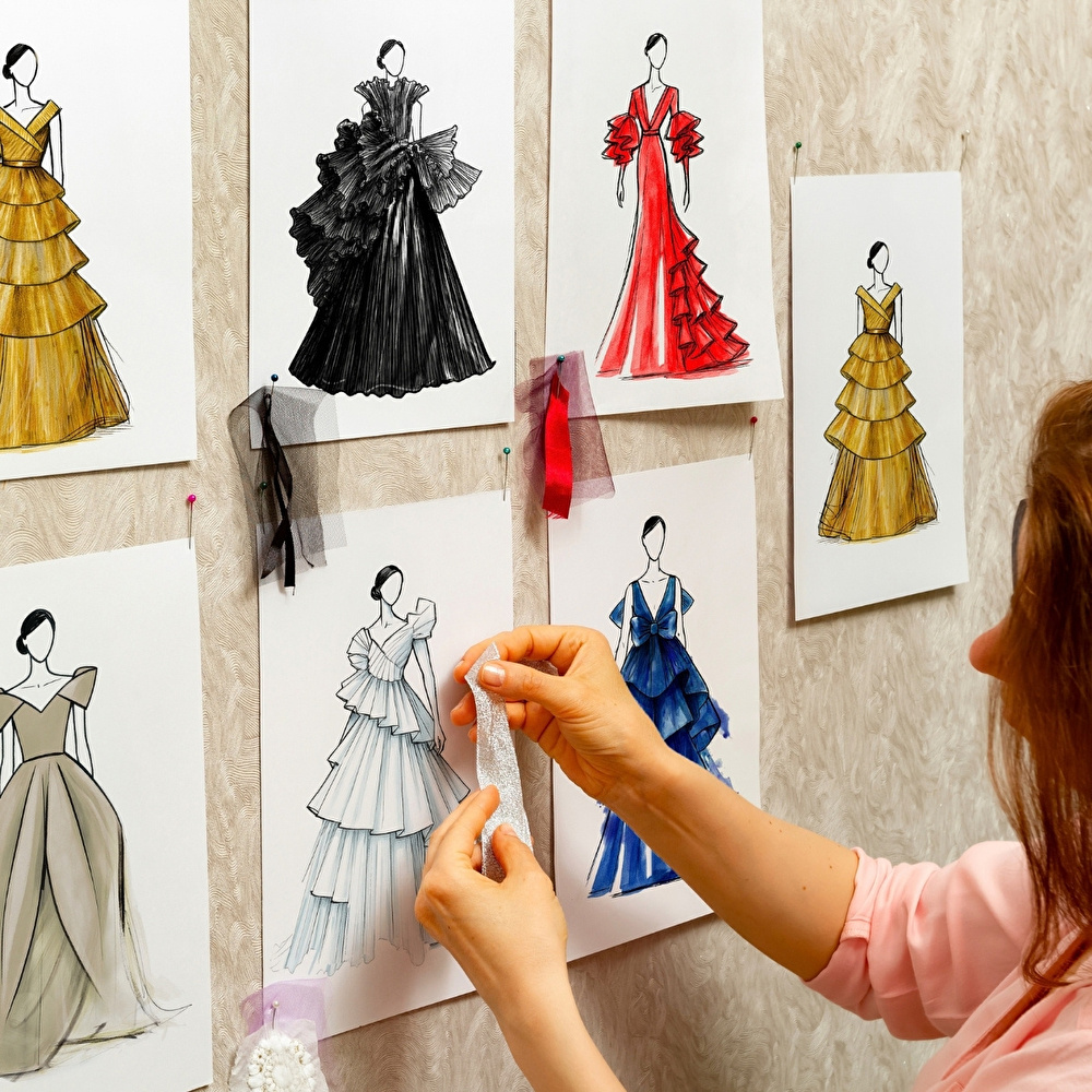 Baci Milano Atelier Carla Siyah Elbise Formunda İçi Cam Difüzör ve Vazo H. 21 cm görseli 3