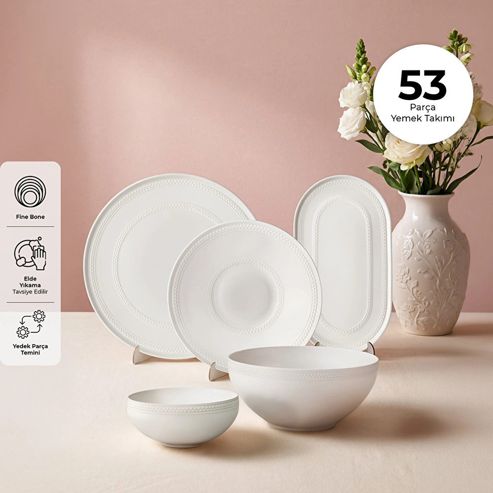 Emsan Virgo 53 Parça 12 Kişilik Yemek Takımı görseli 1