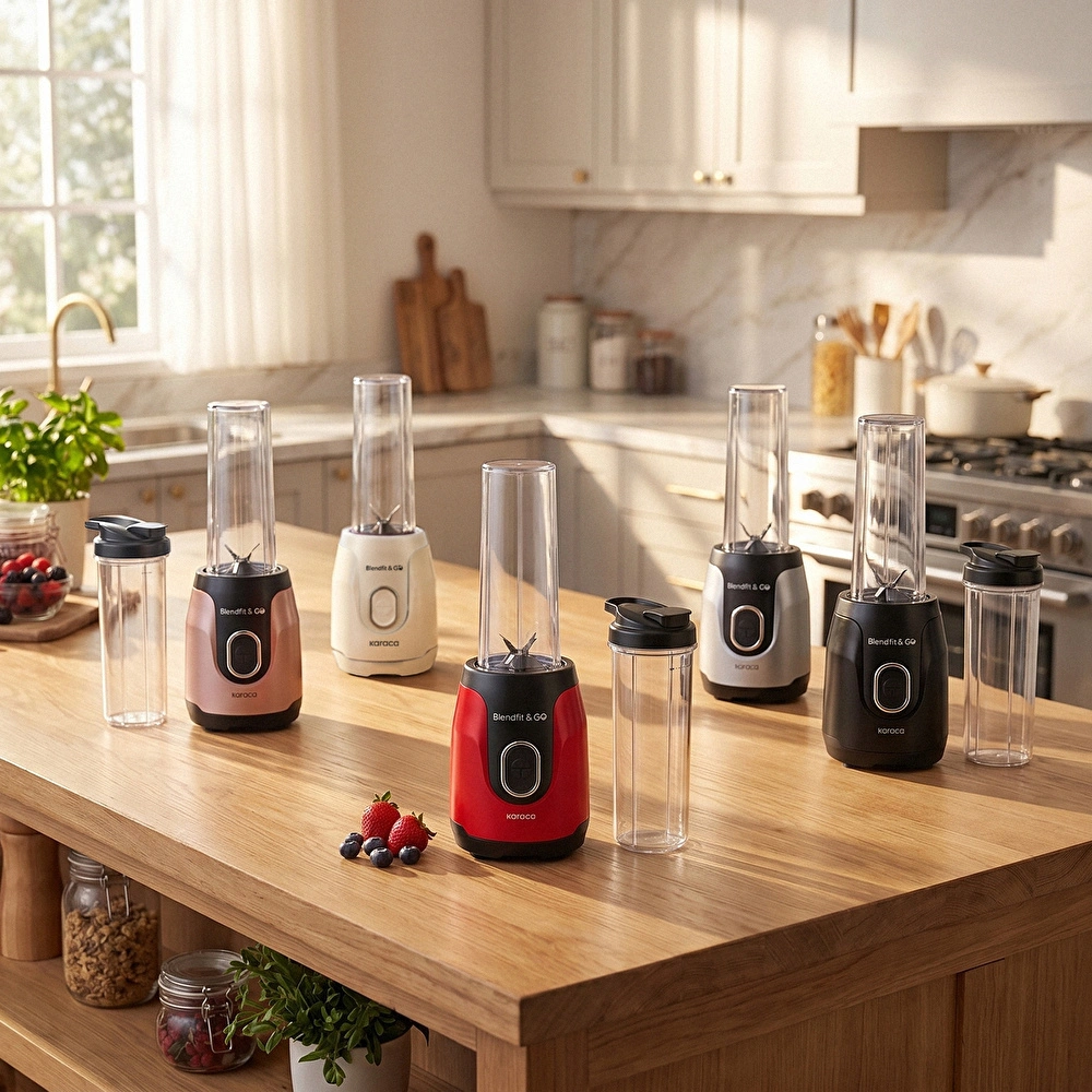 Karaca Blendfit Go Personal Kişisel Smoothie Blender Çift Hazne Siyah 600ml & 400ml görseli 11