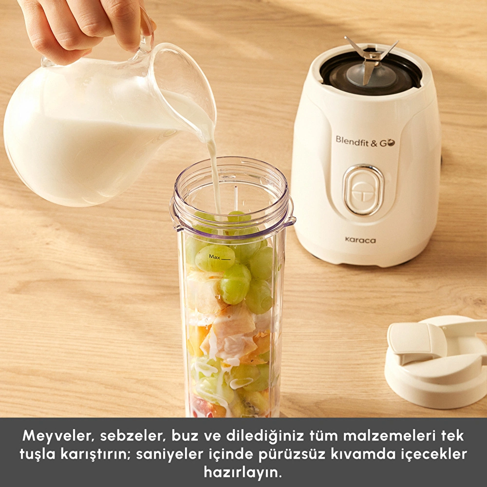 Karaca Blendfit Go Personal Kişisel Smoothie Blender Çift Hazne Starlight 600ml & 400ml görseli 9