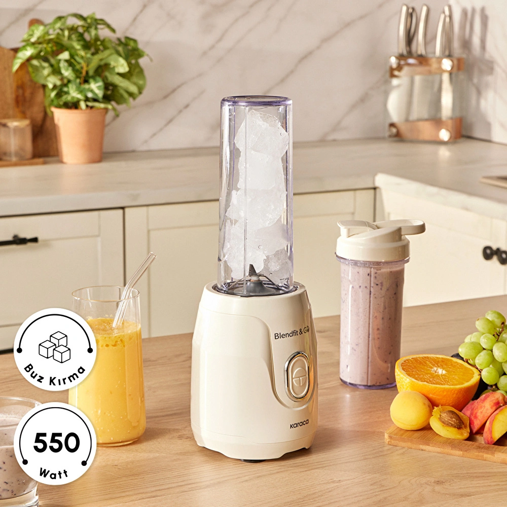 Karaca Blendfit Go Personal Kişisel Smoothie Blender Çift Hazne Starlight 600ml & 400ml görseli 4