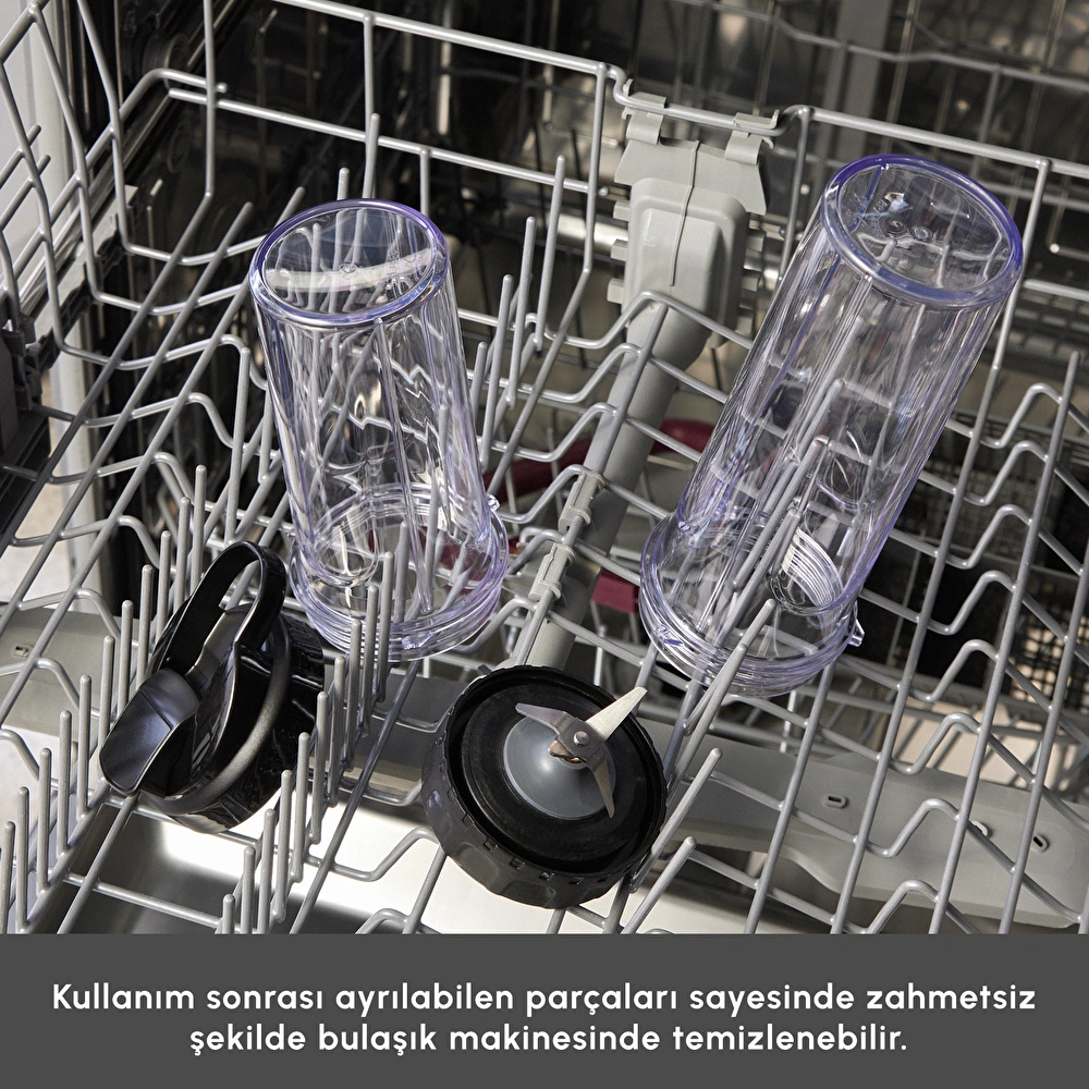 Karaca Blendfit Go Personal Kişisel Smoothie Blender Çift Hazne Kırmızı 600ml & 400ml görseli 9