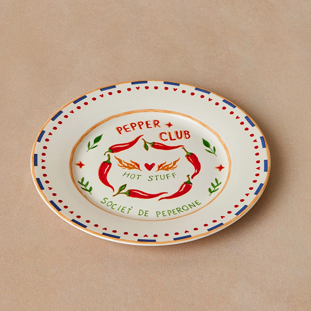 Karaca Pepper Club Pasta Tabağı Peperone 19 cm Mavi görseli 2