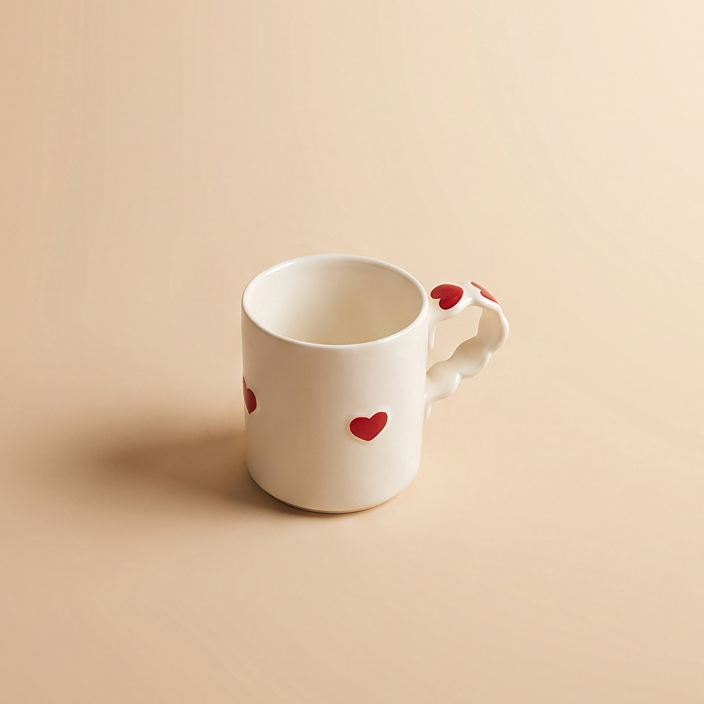 Karaca Sweetheart Beyaz Kupa 480 ml görseli 3