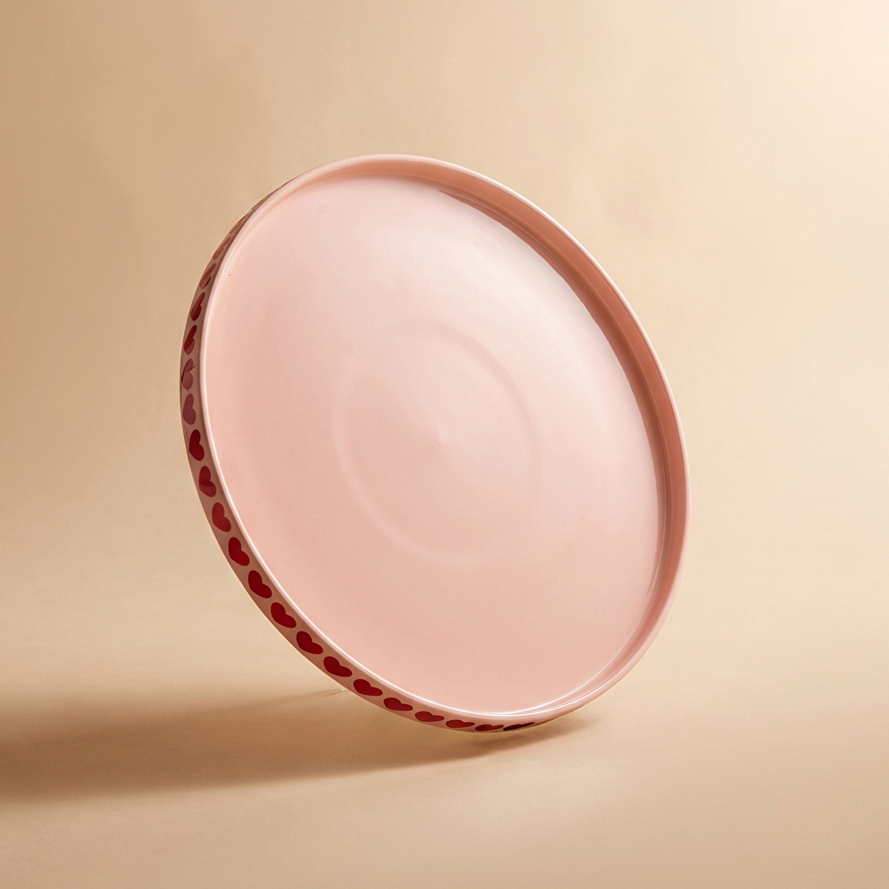 Karaca Sweetheart Servis Tabağı Pembe 27 cm görseli 2