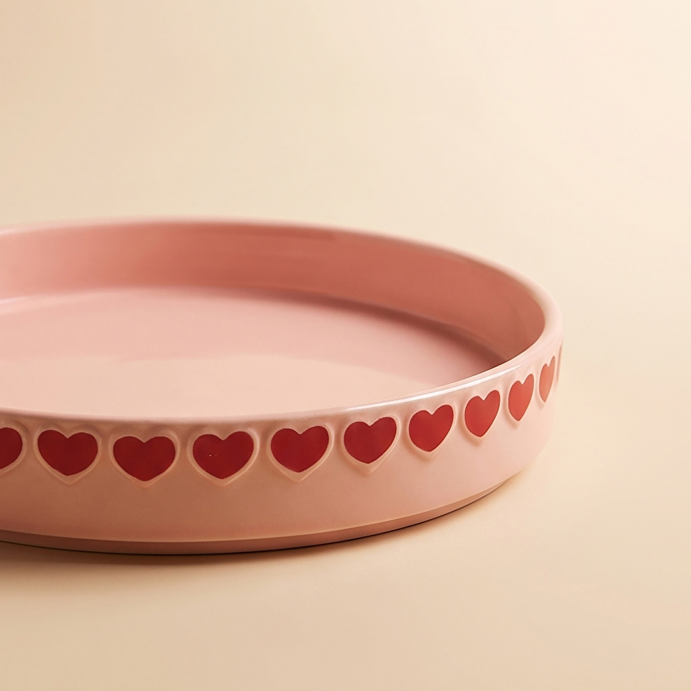 Karaca Sweetheart Çukur Tabak Pembe 20 cm görseli 3