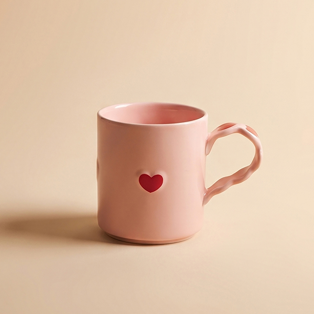Karaca Sweetheart Kupa Pembe 480 ml görseli 1