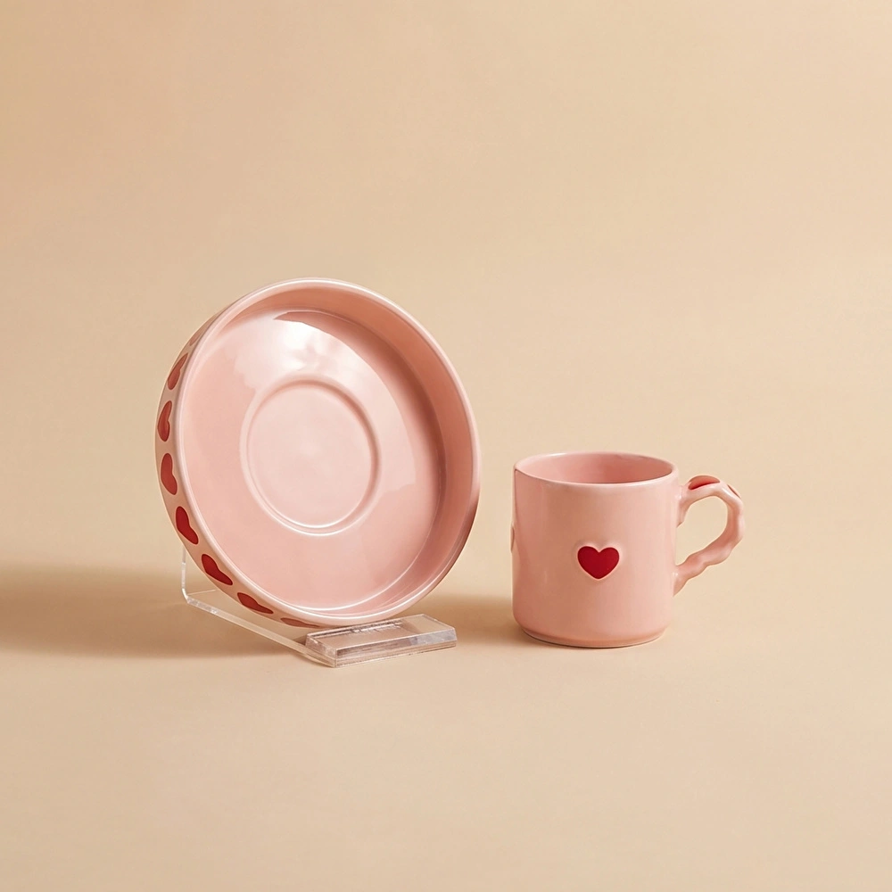 Karaca Sweetheart Kahve Fincan Takımı Pembe görseli 3