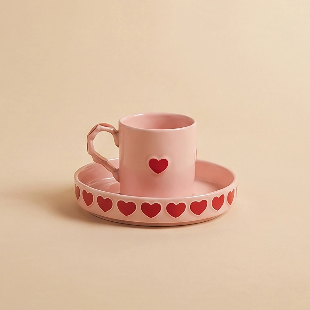 Karaca Sweetheart Kahve Fincan Takımı Pembe görseli 4