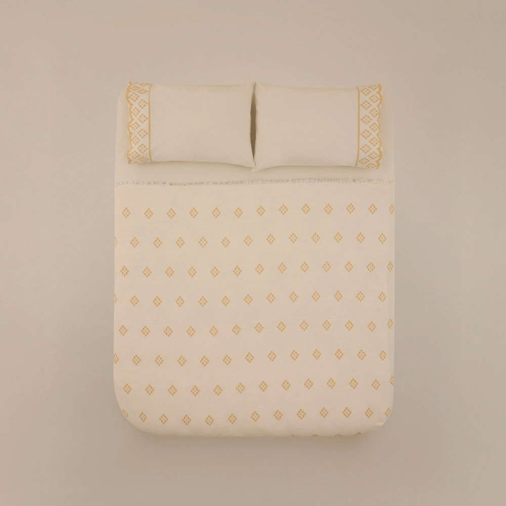 Karaca Home Nobile Brodeli Muslin Çift Kişilik Pike Takımı Sarı görseli 7