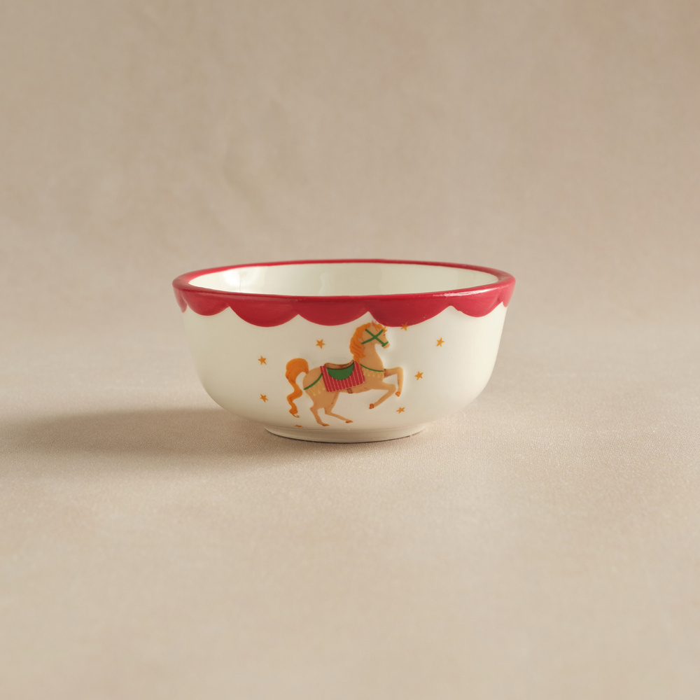 Karaca New Year Yılbaşı Carousel Çerezlik Horse 10 cm görseli 1
