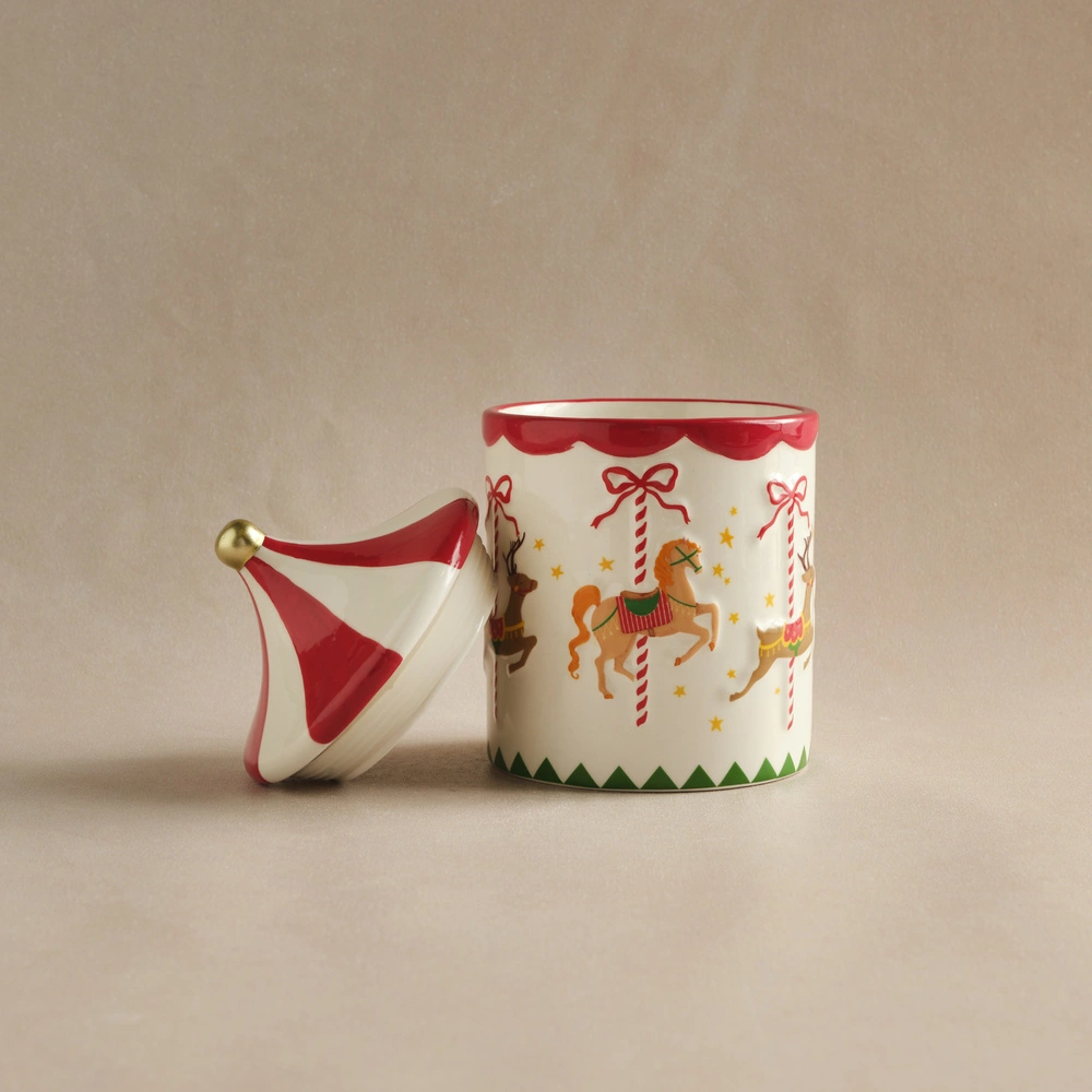 Karaca New Year Yılbaşı Carousel Baharatlık 16,5 cm görseli 1