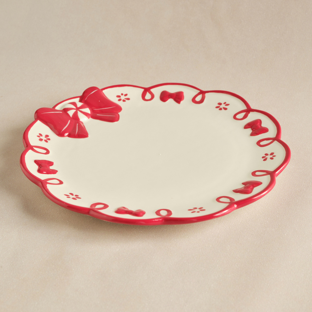 Karaca New Year Ribbon Servis Tabağı 24,5 cm görseli 3