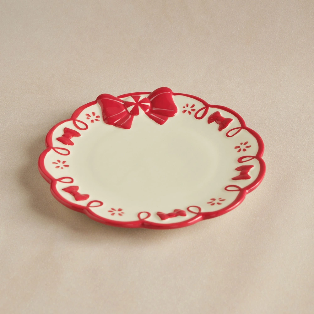 Karaca New Year Ribbon Pasta Tabağı 19,5 cm görseli 3
