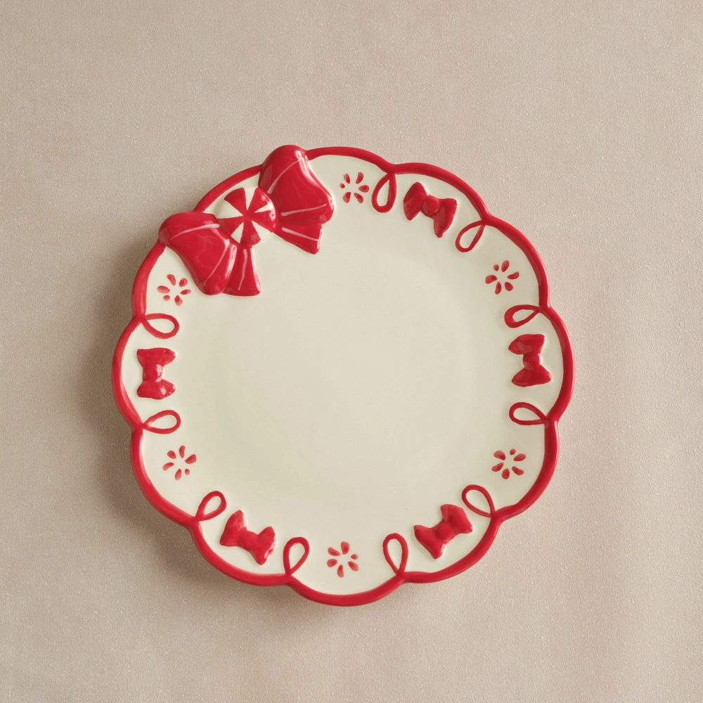 Karaca New Year Ribbon Pasta Tabağı 19,5 cm görseli 2