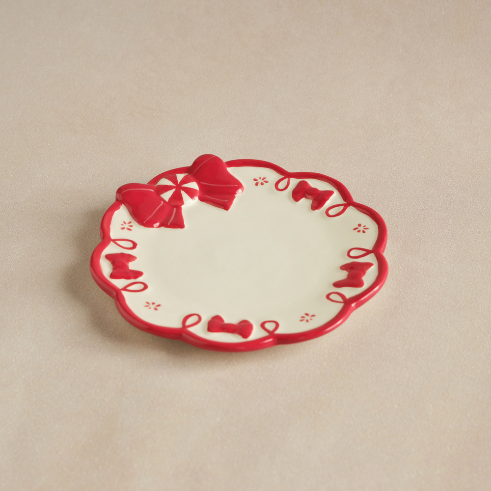 Karaca New Year Ribbon Tatlı Tabağı 14 cm görseli 3