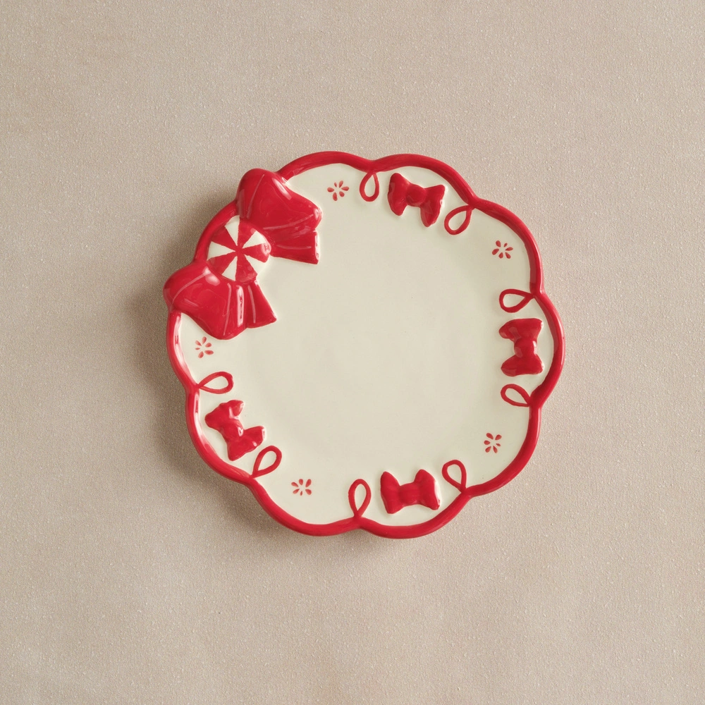 Karaca New Year Ribbon Tatlı Tabağı 14 cm görseli 2
