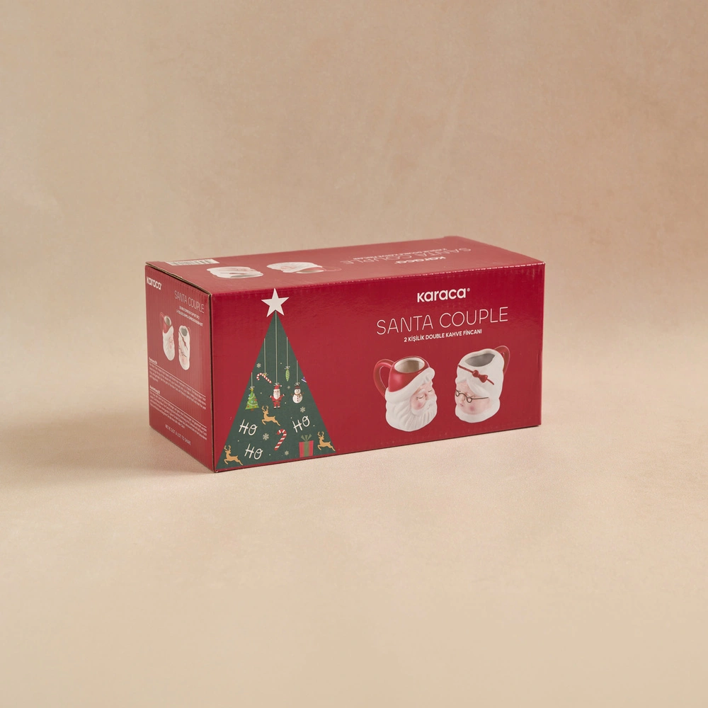 Karaca New Year 27 Santa Couple Double Kahve Fincanı 2 Kişilik 150 ml görseli 5
