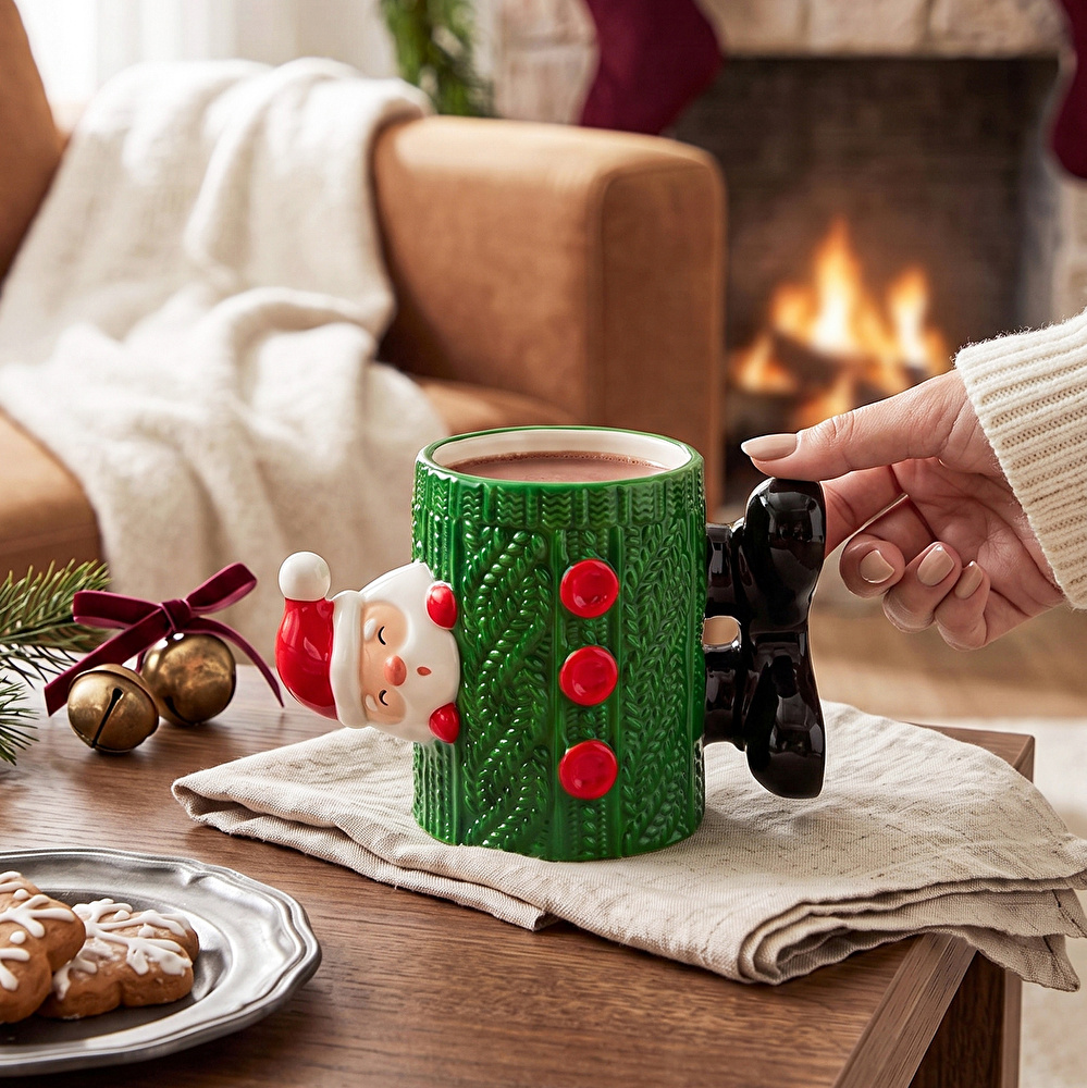 Karaca New Year Yılbaşı Cozy Santa Kupa 410 ml görseli 3