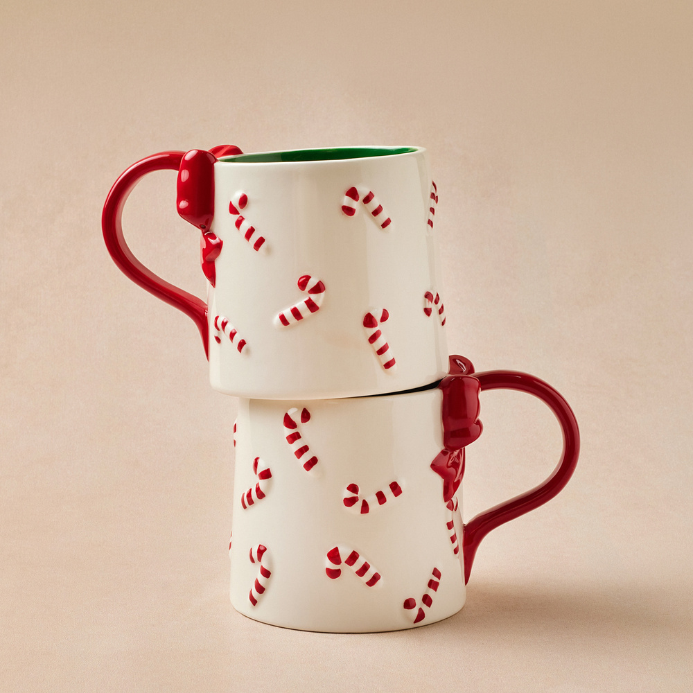 Karaca New Year Yılbaşı Cane Bow Kupa 600 ml görseli 5