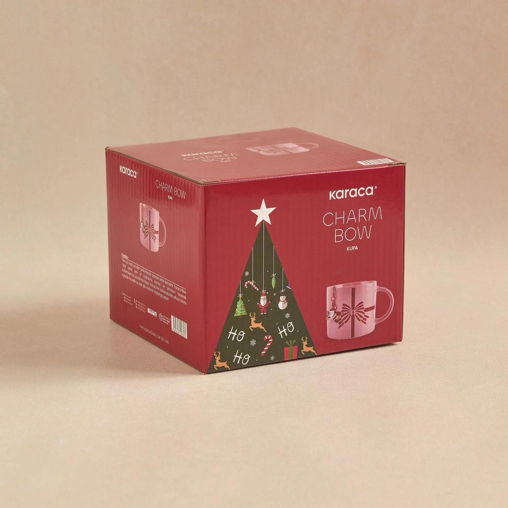 Karaca New Year Yılbaşı Charm Hediyeli Bow Kupa 350 ml görseli 6