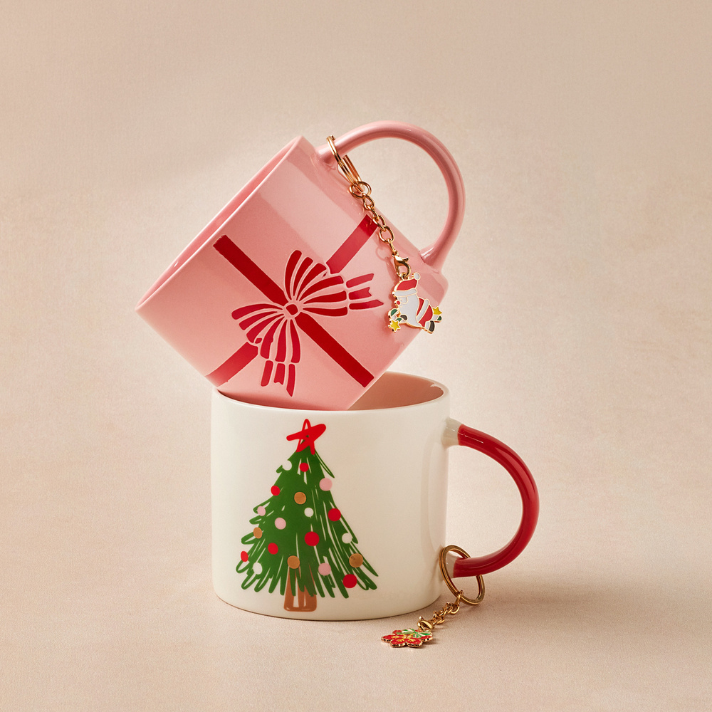 Karaca New Year Yılbaşı Charm Hediyeli Bow Kupa 350 ml görseli 5