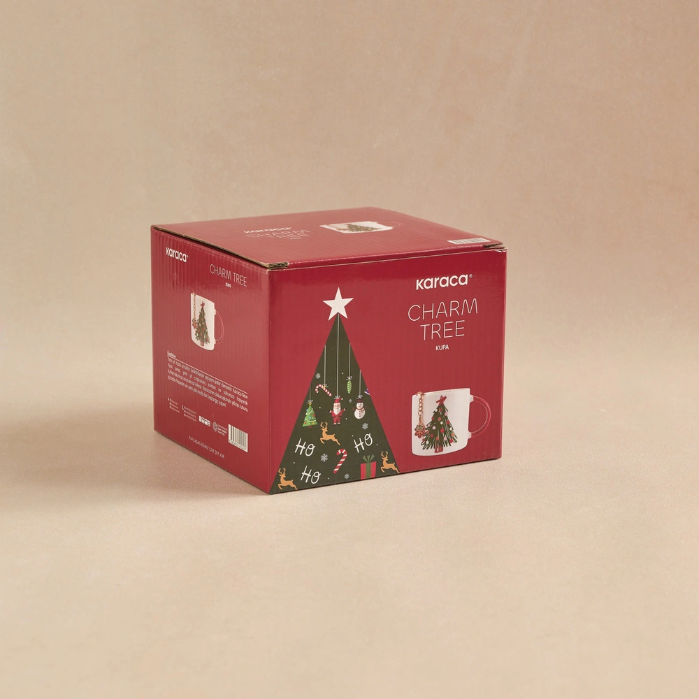 Karaca New Year Yılbaşı Charm Hediyeli Tree Kupa 350 ml görseli 5