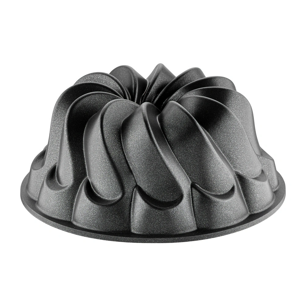 Emsan Black Shiny Flora Döküm Kek Kalıbı 22 cm görseli 4