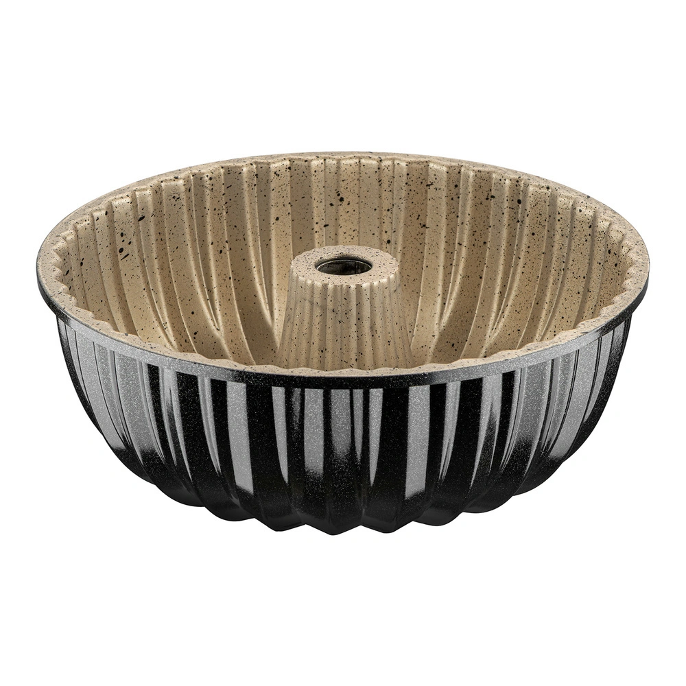 Emsan Black Shiny Stone Döküm Kek Kalıbı 22 cm görseli 2