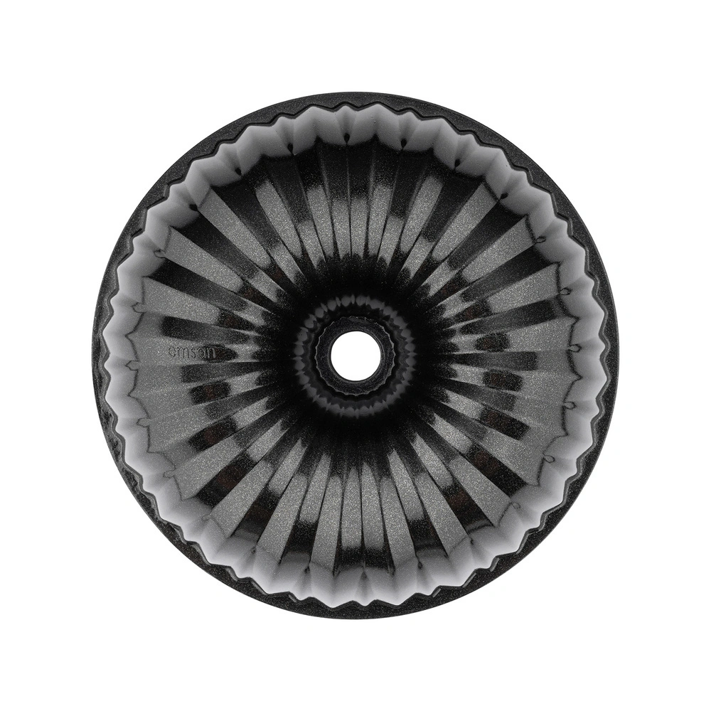 Emsan Black Shiny Stone Döküm Kek Kalıbı 22 cm görseli 5