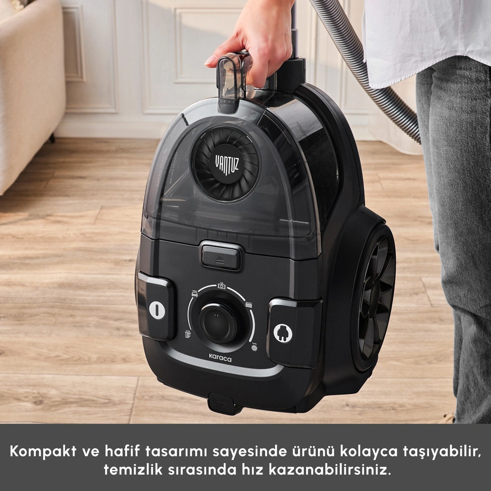 Karaca Vantuz ForceX Elektrikli Süpürge Black görseli 4