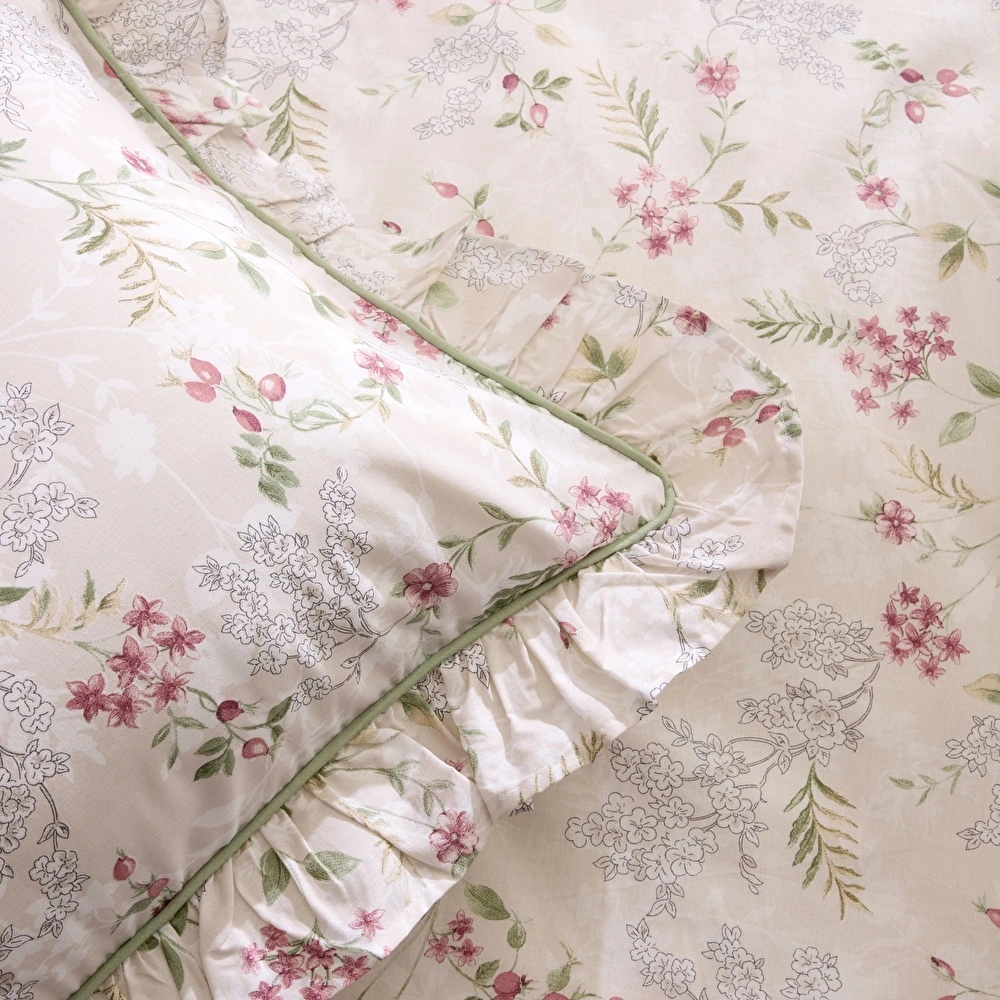 Kaşmir Home Papillon %100 Pamuk Çift Kişilik Nevresim Takımı Çağla görseli 2