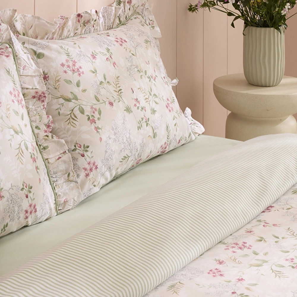 Kaşmir Home Papillon %100 Pamuk Çift Kişilik Nevresim Takımı Çağla görseli 4