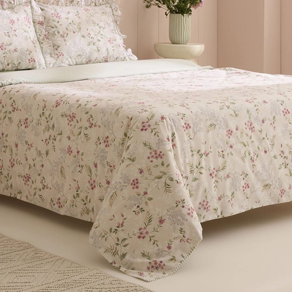 Kaşmir Home Papillon %100 Pamuk Çift Kişilik Nevresim Takımı Çağla görseli 6