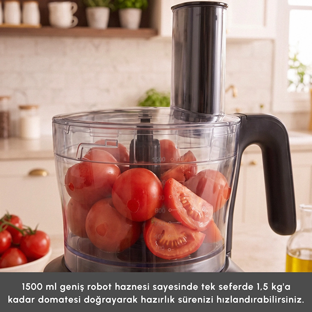 Karaca Mastermaid Power Max 12 in 1 Mutfak Robotu Matte Black görseli 7