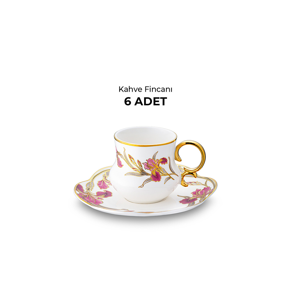 Emsan Lilyum 6 Kişilik Kahve Fincan Takımı 90 ml görseli 5