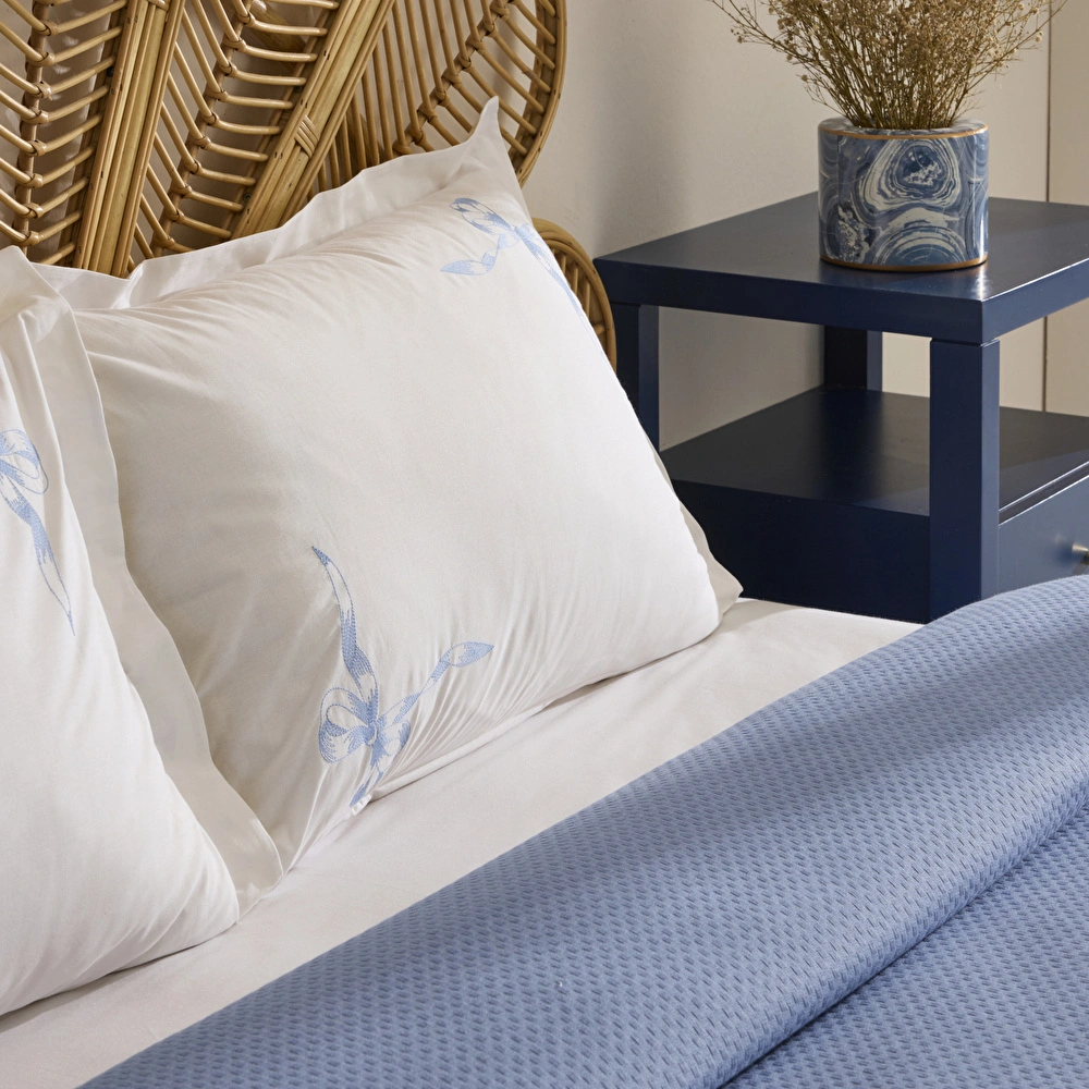 Karaca Home Ardelle Çift Kişilik %100 Pamuk Pike Takımı Mavi görseli 5