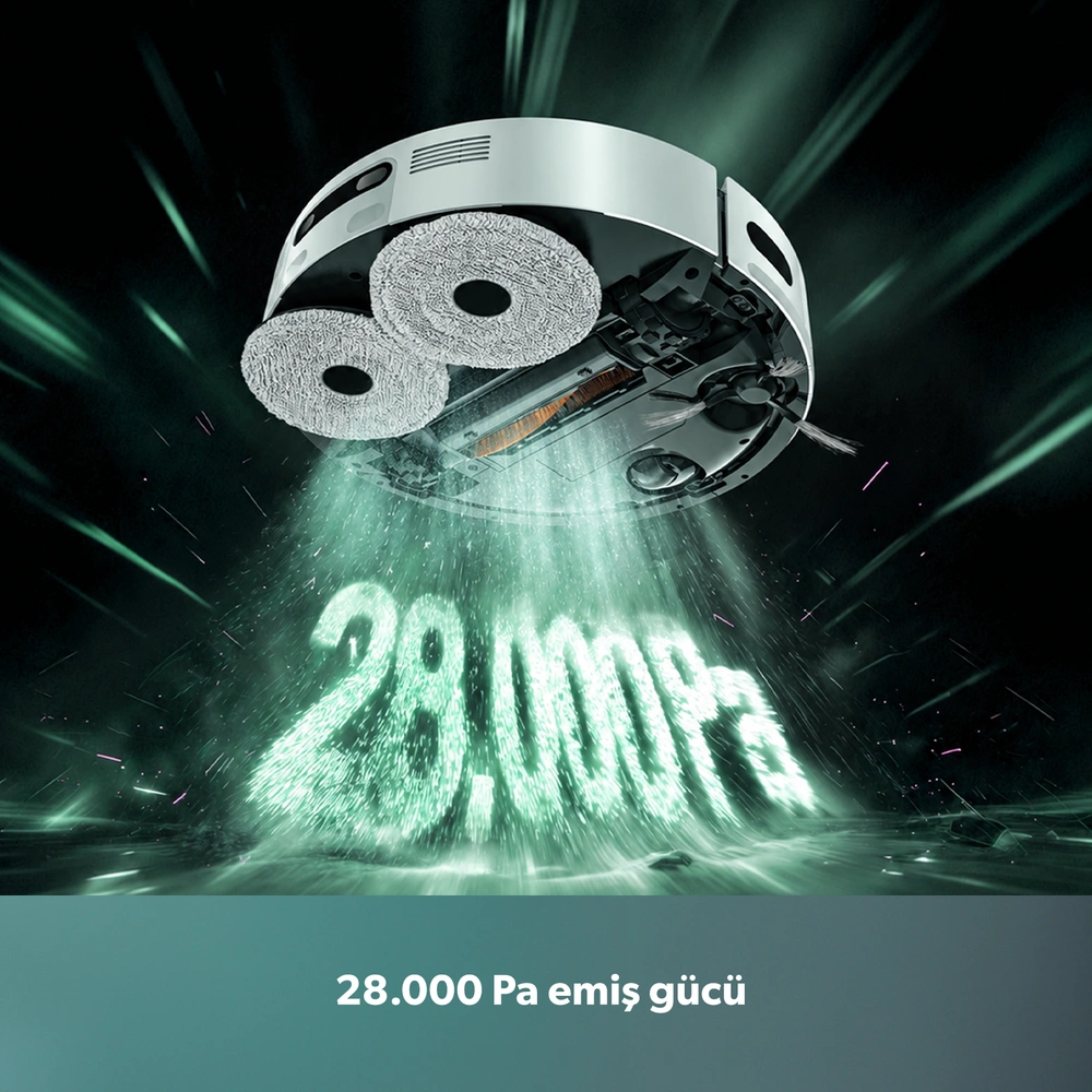 Homend Alex 40 Otomatik Boşaltım Sistemli Moplu 28.000 Pa Robot Süpürge görseli 4