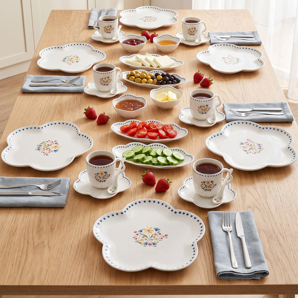 Emsan Pastel 32 Parça 6 Kişilik Kahvaltı Takımı görseli 3
