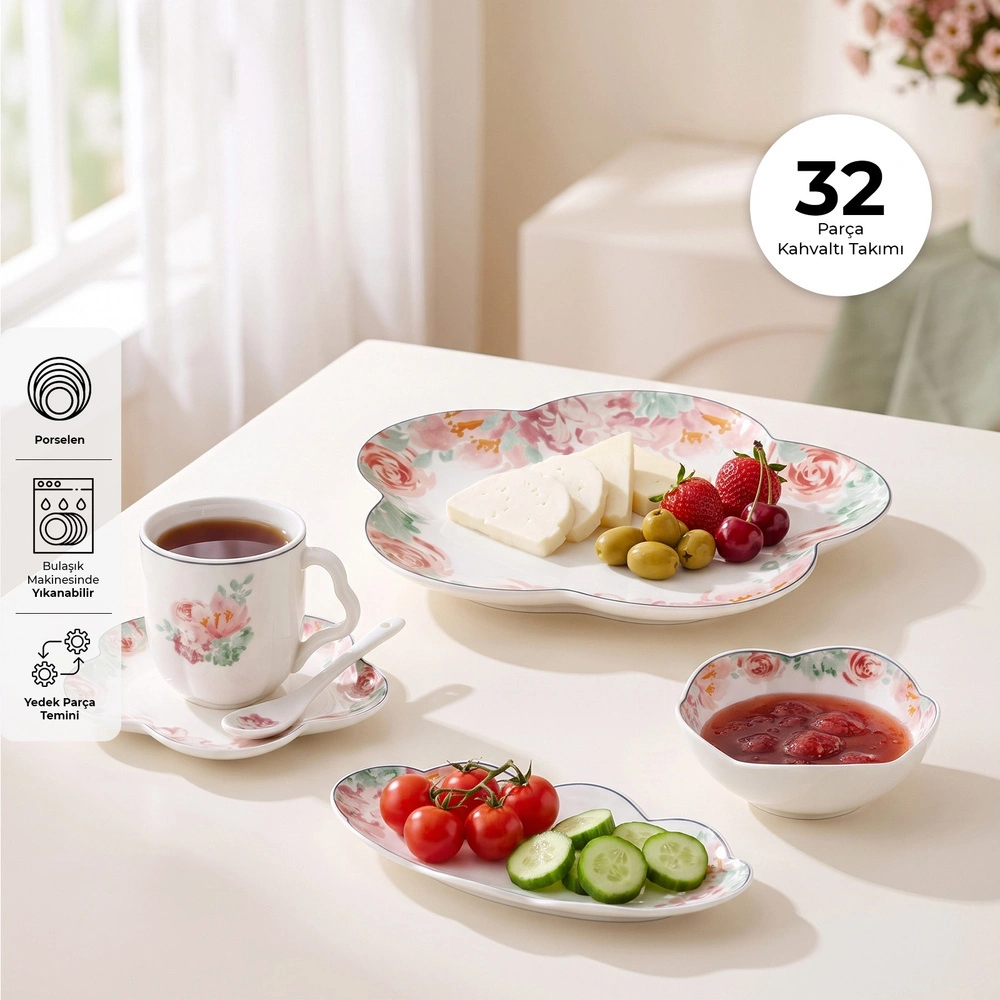 Emsan Gardenya 32 Parça 6 Kişilik Kahvaltı Takımı görseli 1