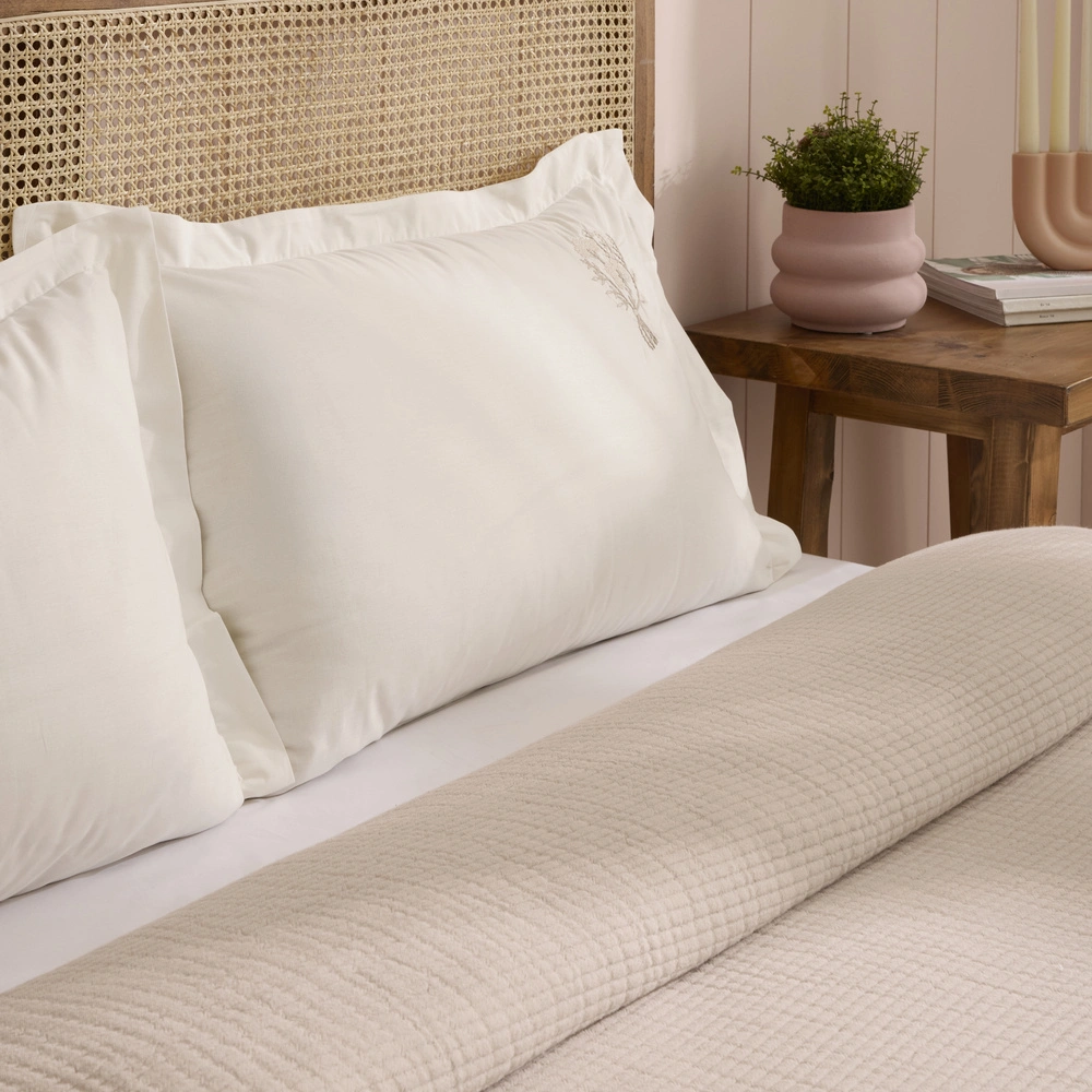 Kaşmir Home Diana Çift Kişilik Müslin Pike Takımı Bej görseli 3