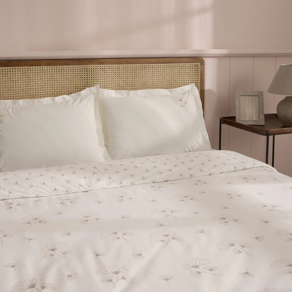 Kaşmir Home Clara %100 Pamuk Çift Kişilik Nevresim Takımı Bej görseli 3