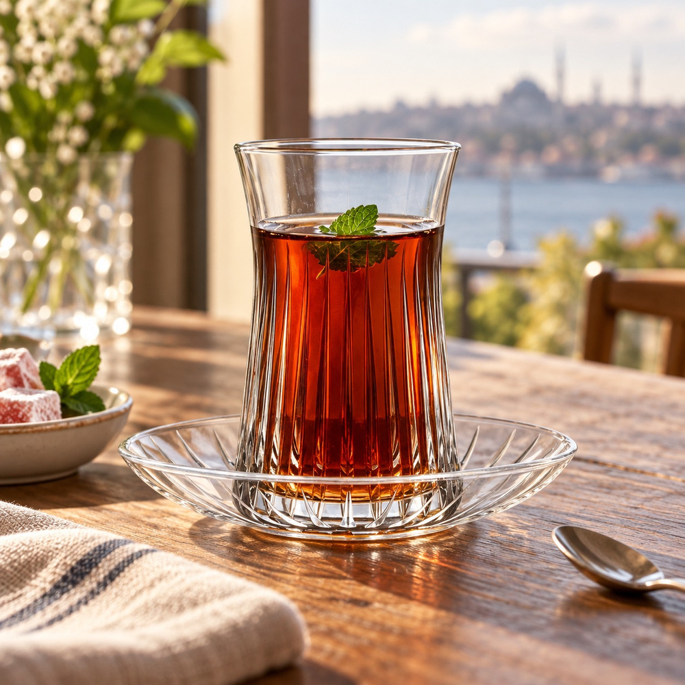 RCR Timeless 6'lı Çay Bardağı Seti 140 ml Şeffaf görseli 2